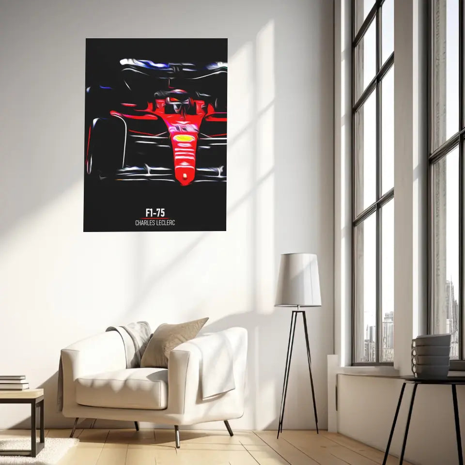 Affiche ou Tableau Ferrari F1-75 Charles Leclerc 2022 Formule 1