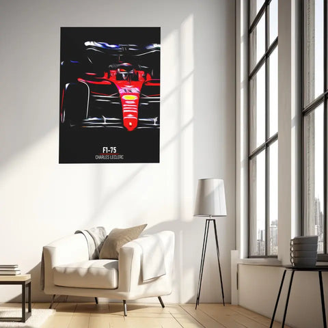 Affiche ou Tableau Ferrari F1-75 Charles Leclerc 2022 Formule 1