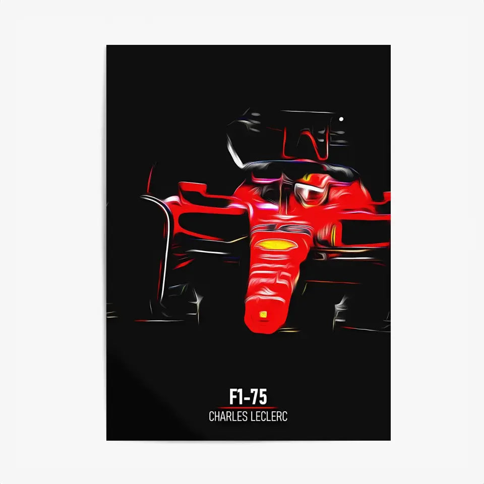 Affiche ou Tableau Ferrari F1-75 Charles Leclerc Formule 1