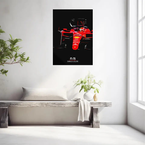 Affiche ou Tableau Ferrari F1-75 Charles Leclerc Formule 1