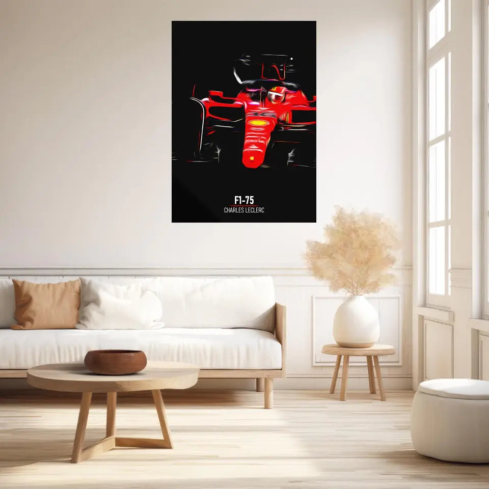 Affiche ou Tableau Ferrari F1-75 Charles Leclerc Formule 1