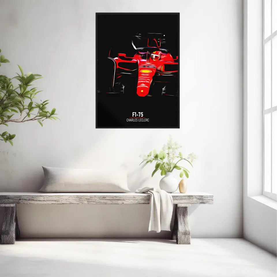 Affiche ou Tableau Ferrari F1-75 Charles Leclerc Formule 1