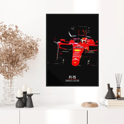 Affiche ou Tableau Ferrari F1-75 Charles Leclerc Formule 1