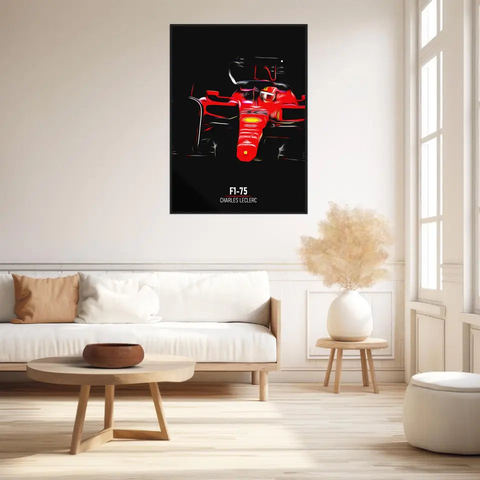 Affiche ou Tableau Ferrari F1-75 Charles Leclerc Formule 1