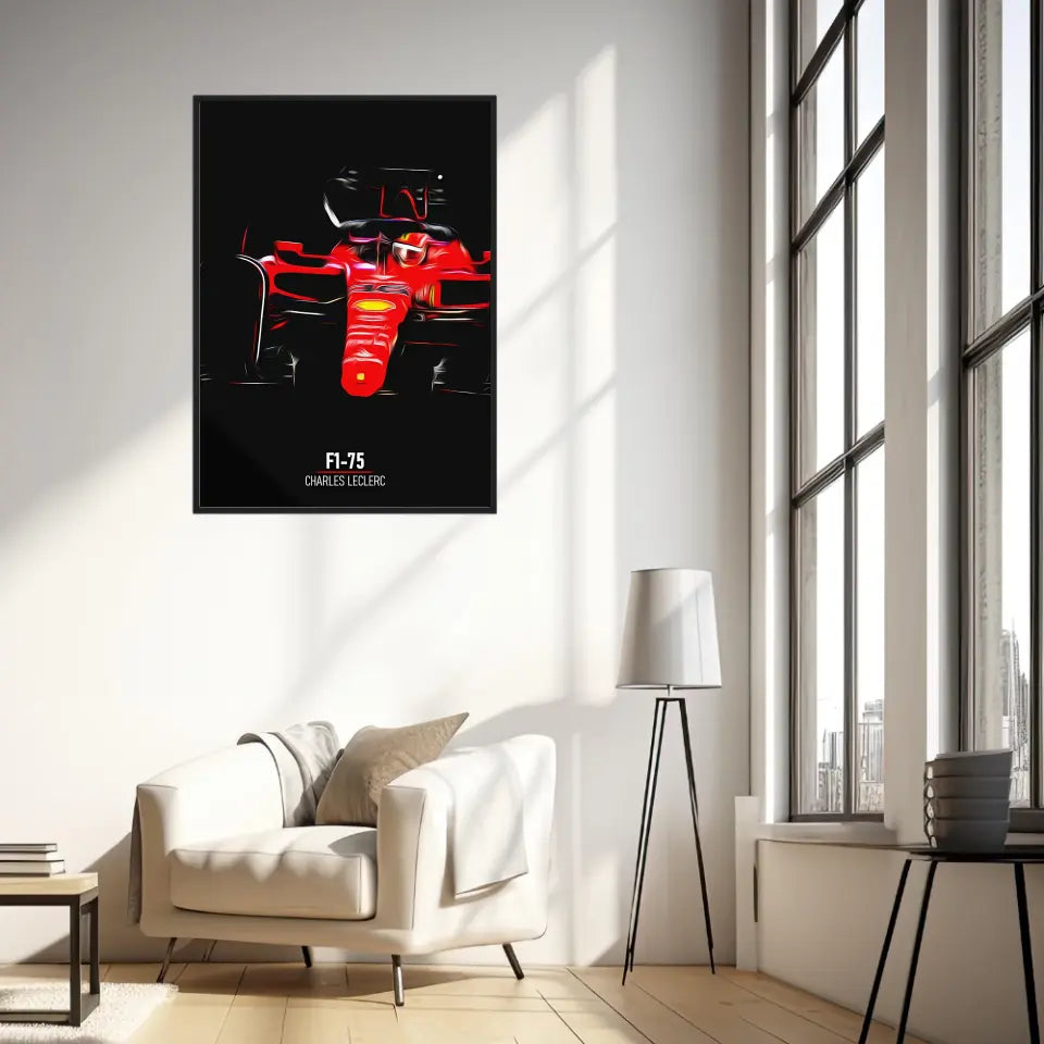 Affiche ou Tableau Ferrari F1-75 Charles Leclerc Formule 1