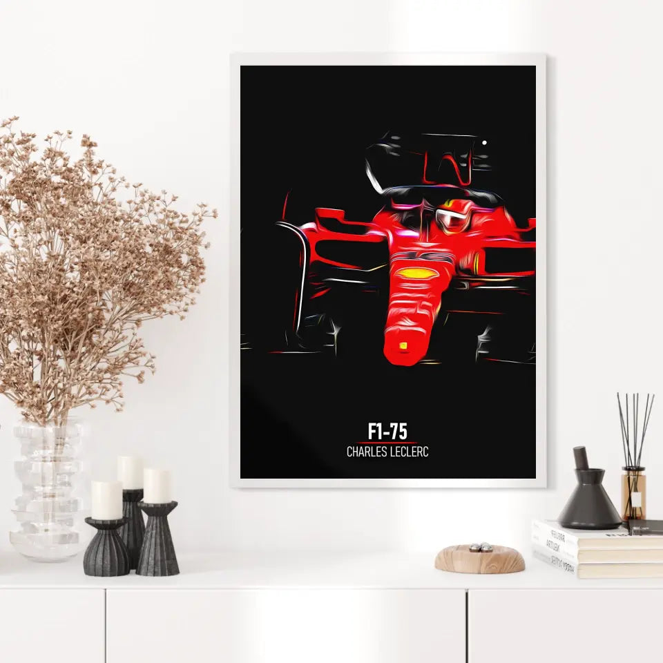 Affiche ou Tableau Ferrari F1-75 Charles Leclerc Formule 1