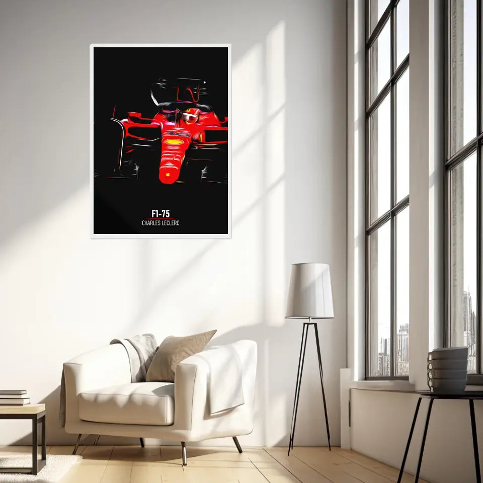 Affiche ou Tableau Ferrari F1-75 Charles Leclerc Formule 1