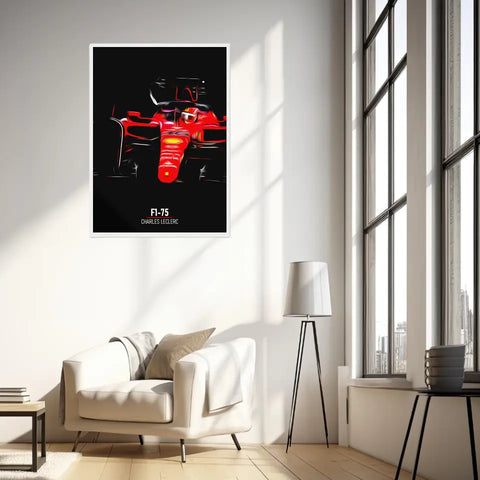 Affiche ou Tableau Ferrari F1-75 Charles Leclerc Formule 1