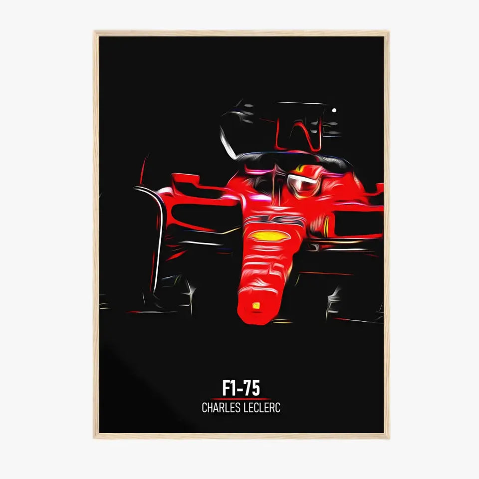 Affiche ou Tableau Ferrari F1-75 Charles Leclerc Formule 1