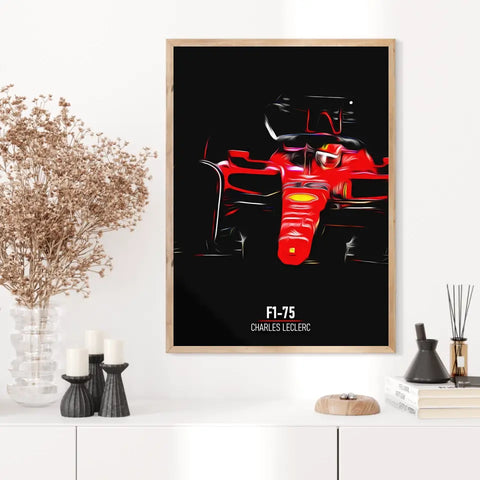 Affiche ou Tableau Ferrari F1-75 Charles Leclerc Formule 1