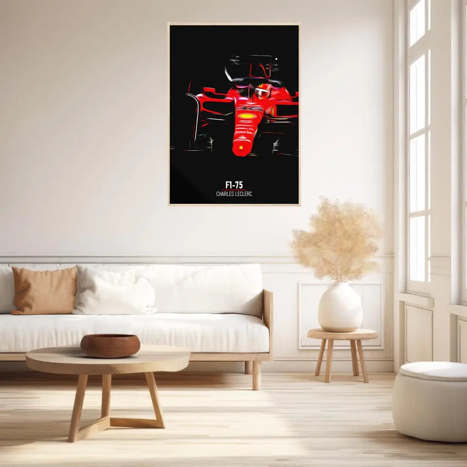 Affiche ou Tableau Ferrari F1-75 Charles Leclerc Formule 1