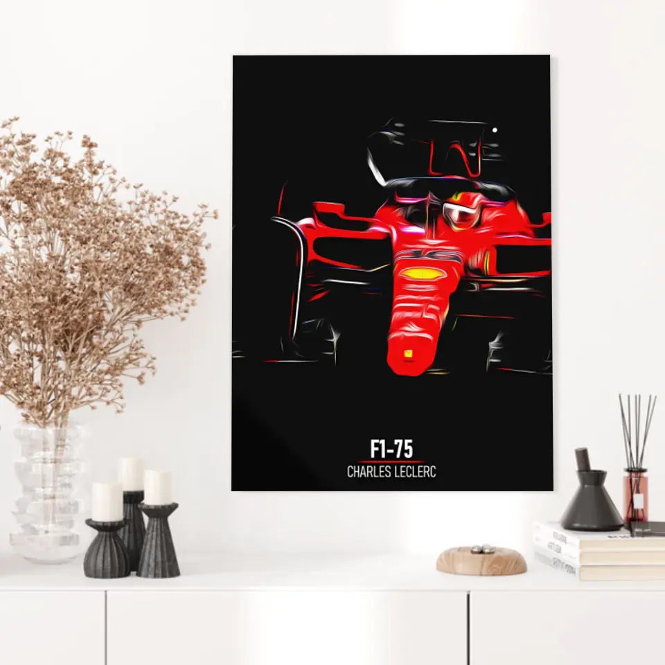 Affiche ou Tableau Ferrari F1-75 Charles Leclerc Formule 1
