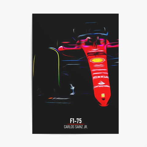 Affiche ou Tableau Ferrari F1-75 Carlos Sainz Formule 1