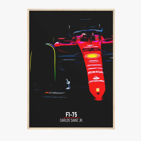 Affiche ou Tableau Ferrari F1-75 Carlos Sainz Formule 1