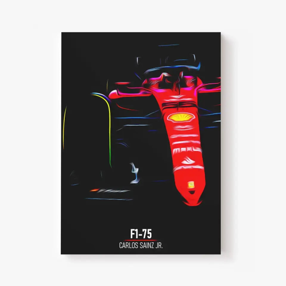 Affiche ou Tableau Ferrari F1-75 Carlos Sainz Formule 1