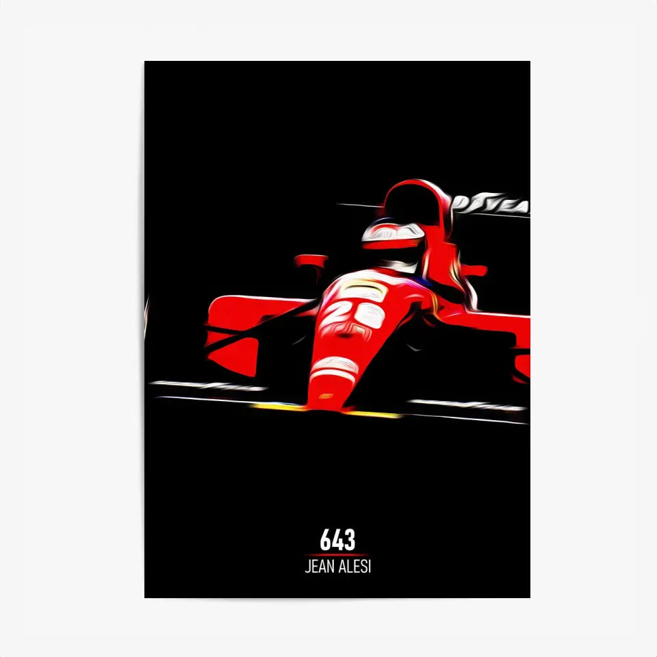 Affiche ou Tableau Ferrari 643 Jean Alesi Formule 1