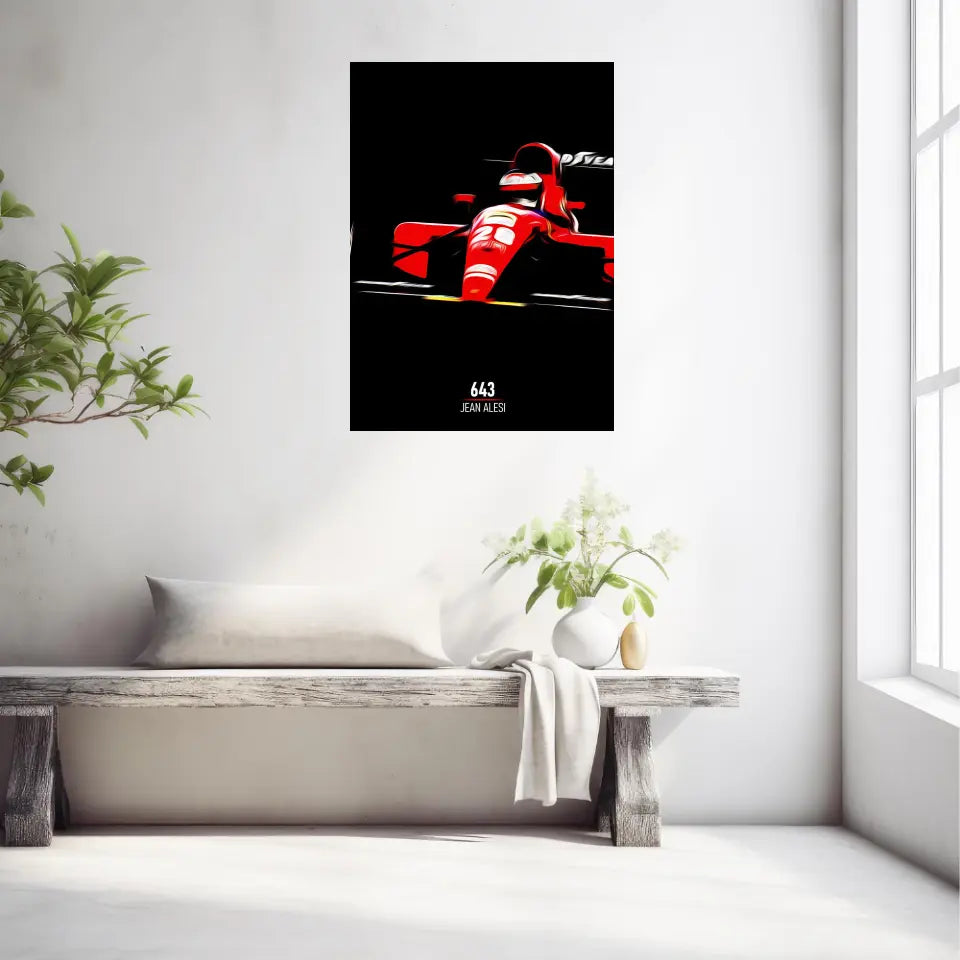 Affiche ou Tableau Ferrari 643 Jean Alesi Formule 1