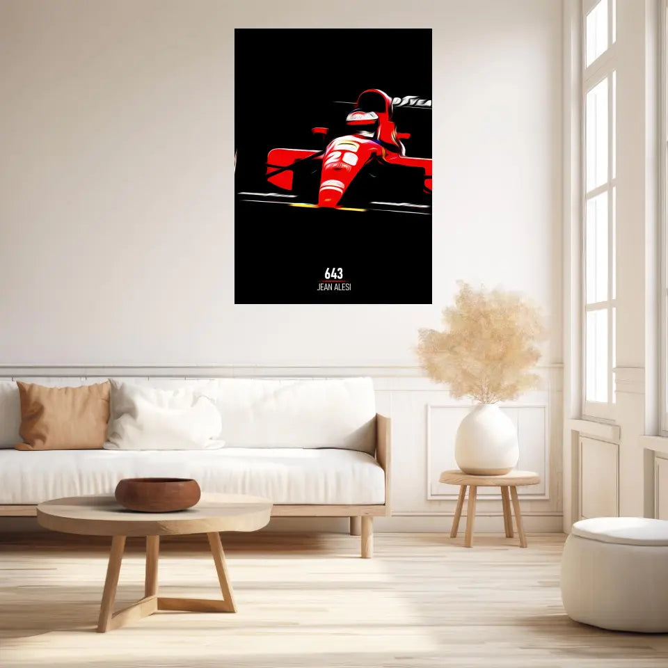 Affiche ou Tableau Ferrari 643 Jean Alesi Formule 1
