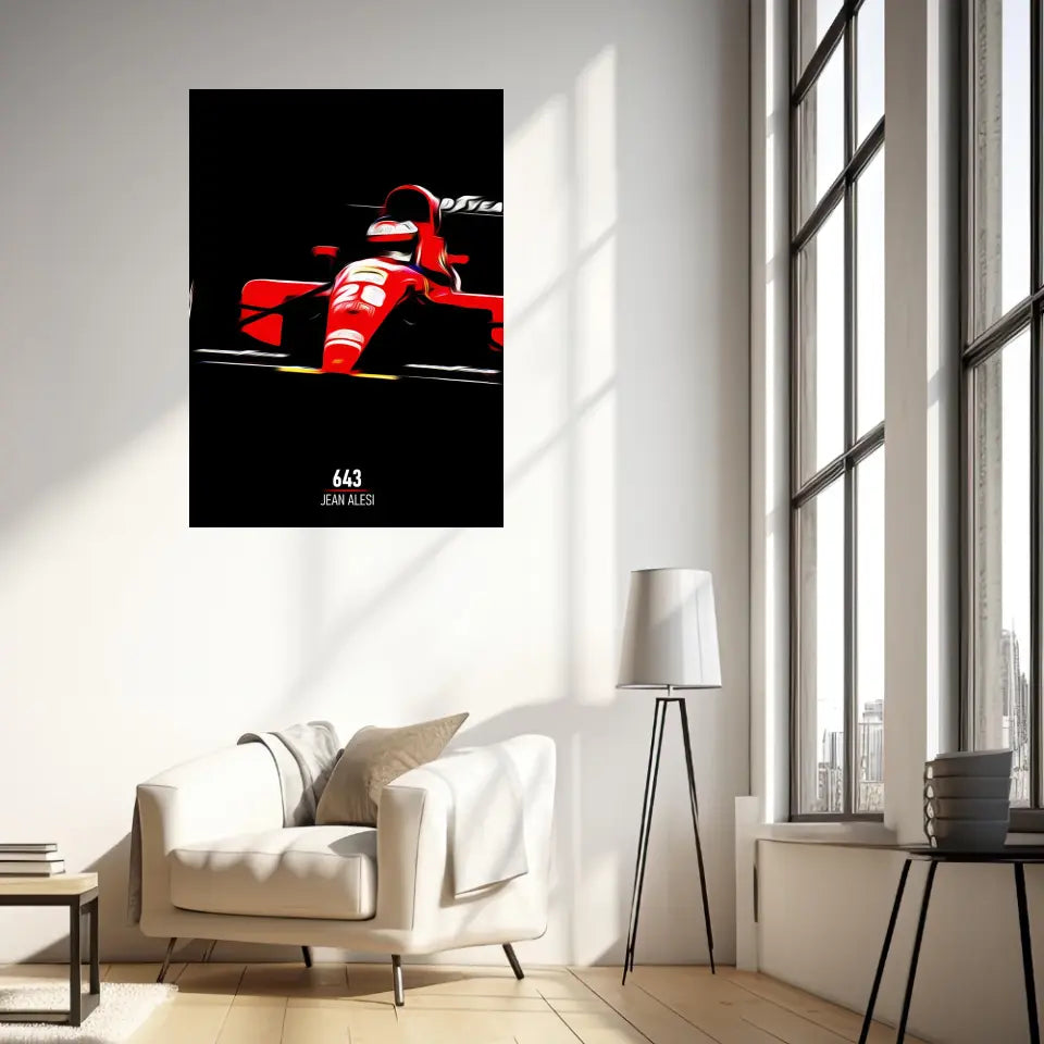 Affiche ou Tableau Ferrari 643 Jean Alesi Formule 1