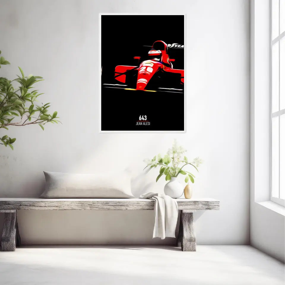 Affiche ou Tableau Ferrari 643 Jean Alesi Formule 1