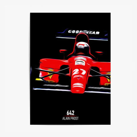 Affiche ou Tableau Ferrari 642 Alain Prost Formule 1