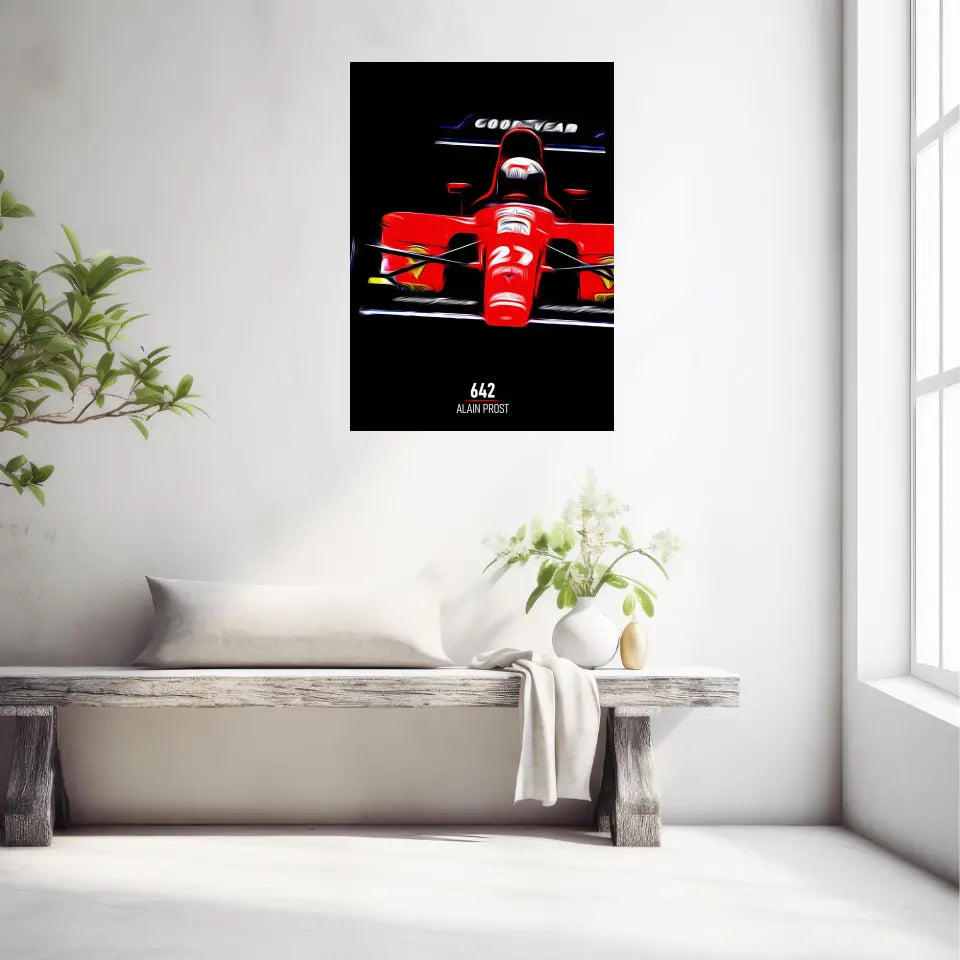 Affiche ou Tableau Ferrari 642 Alain Prost Formule 1