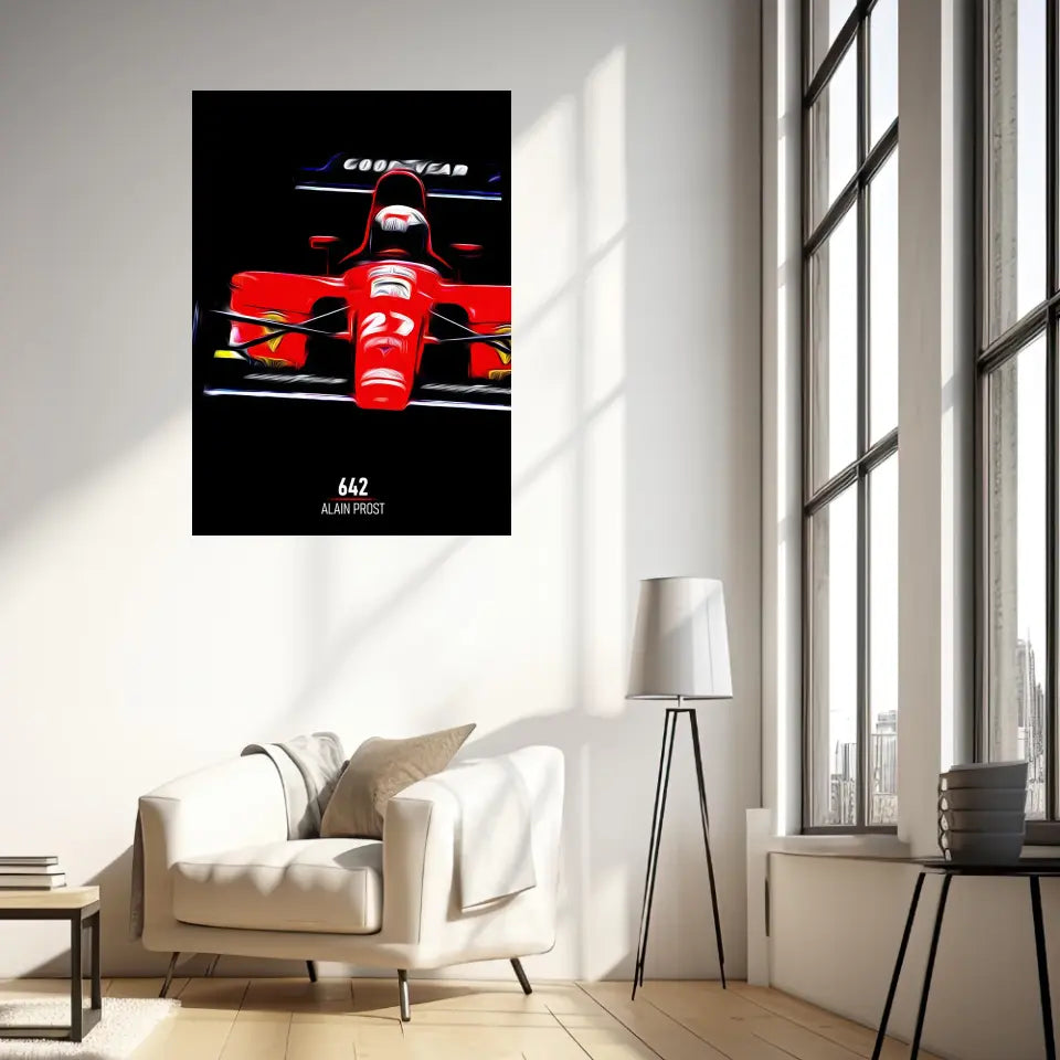 Affiche ou Tableau Ferrari 642 Alain Prost Formule 1