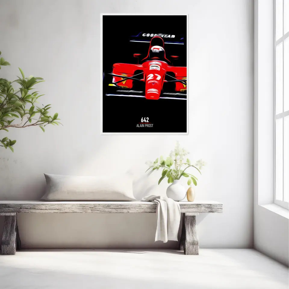 Affiche ou Tableau Ferrari 642 Alain Prost Formule 1
