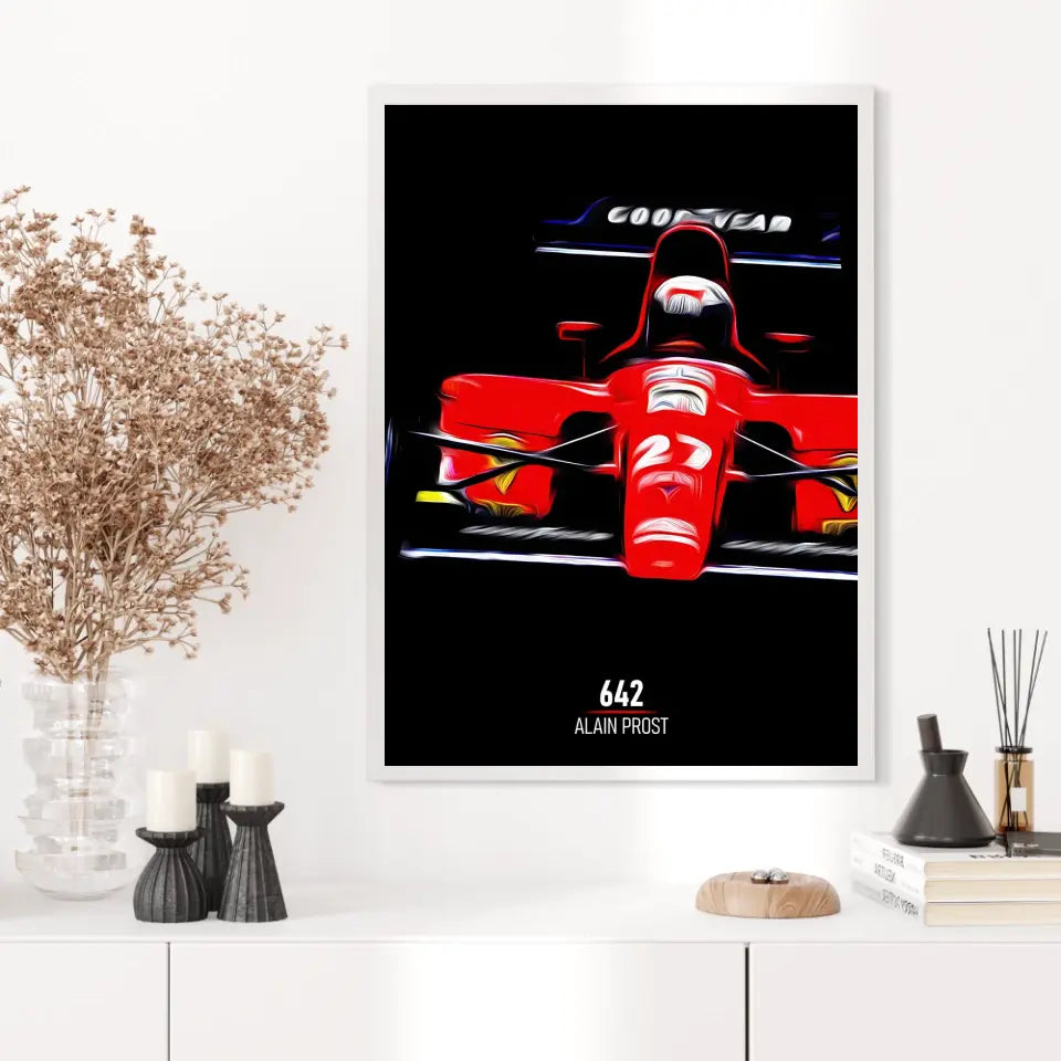 Affiche ou Tableau Ferrari 642 Alain Prost Formule 1