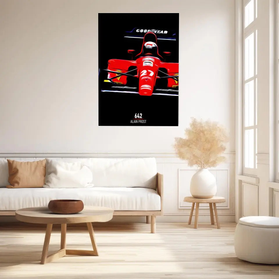Affiche ou Tableau Ferrari 642 Alain Prost Formule 1