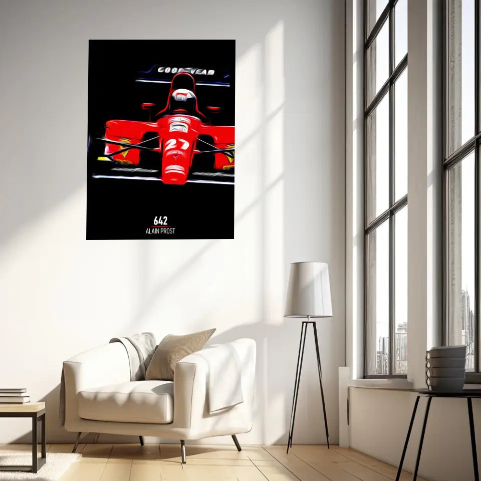 Affiche ou Tableau Ferrari 642 Alain Prost Formule 1