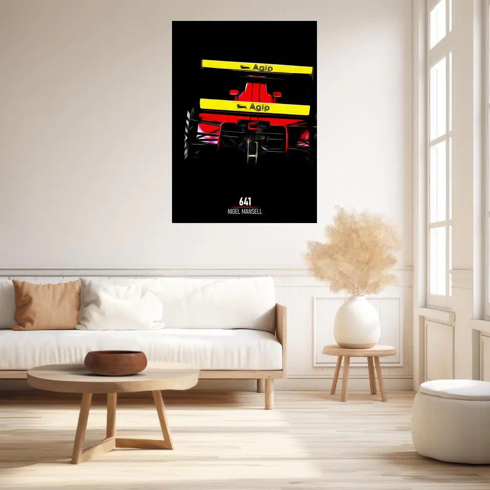 Affiche ou Tableau Ferrari 641 Nigel Mansel Formule 1