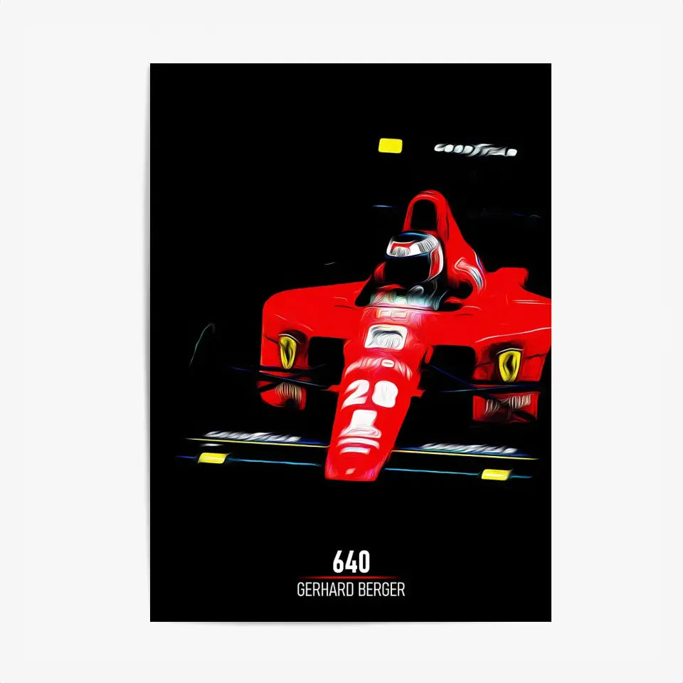 Affiche ou Tableau Ferrari 640 Gerhard Berger Formule 1