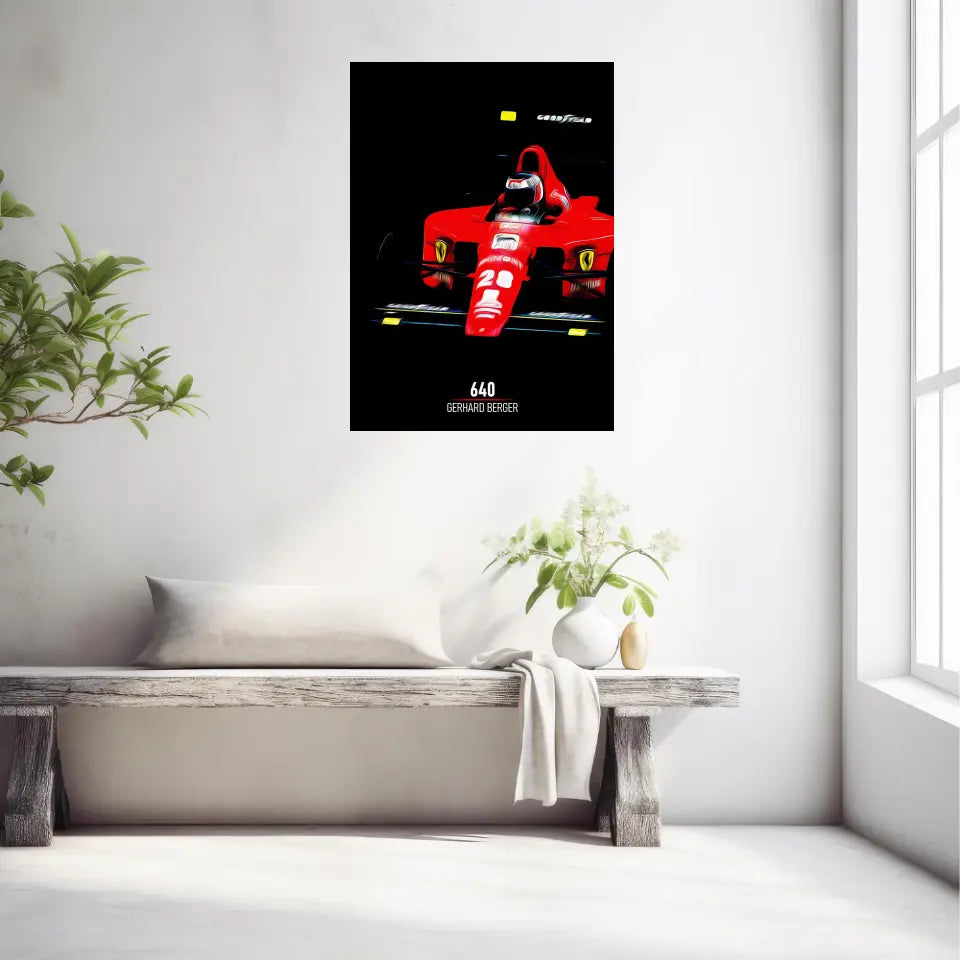 Affiche ou Tableau Ferrari 640 Gerhard Berger Formule 1