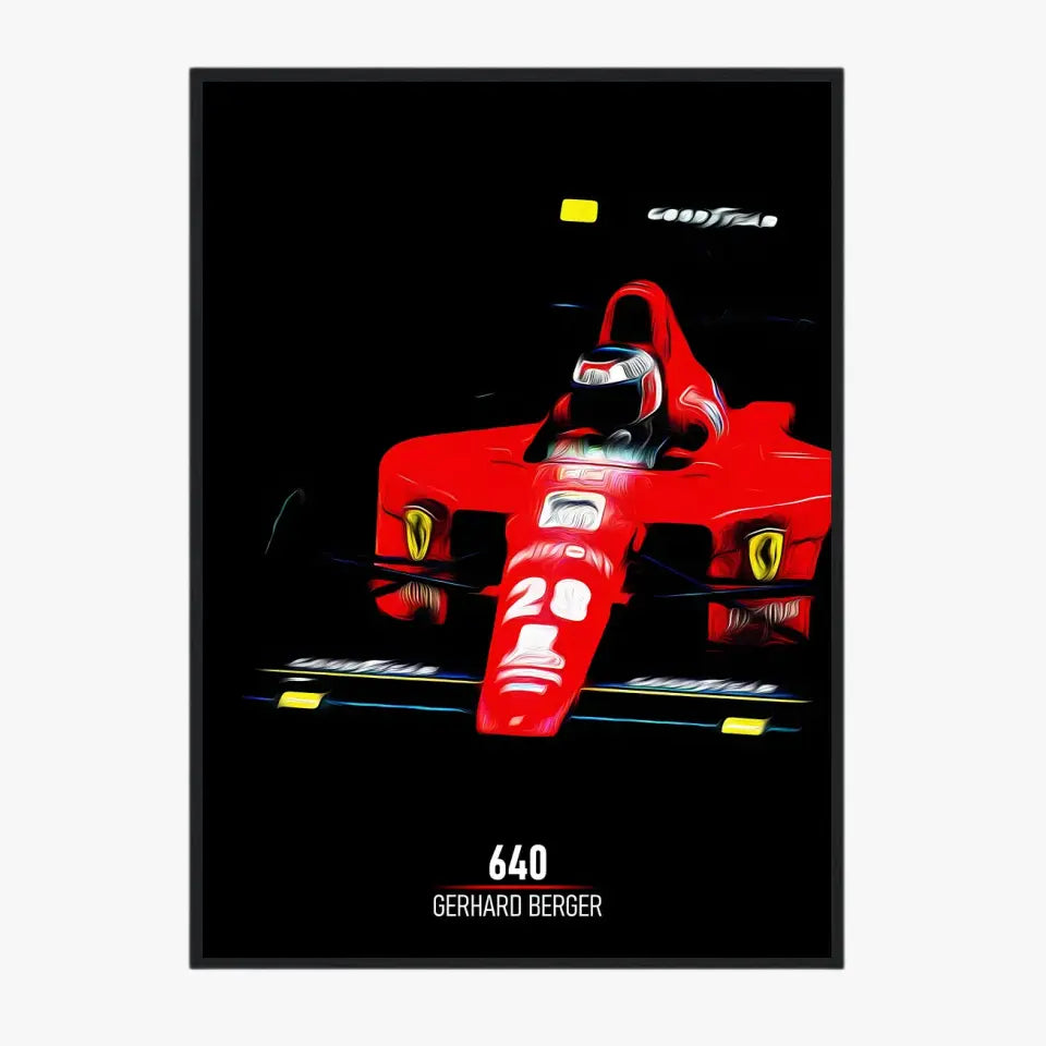 Affiche ou Tableau Ferrari 640 Gerhard Berger Formule 1