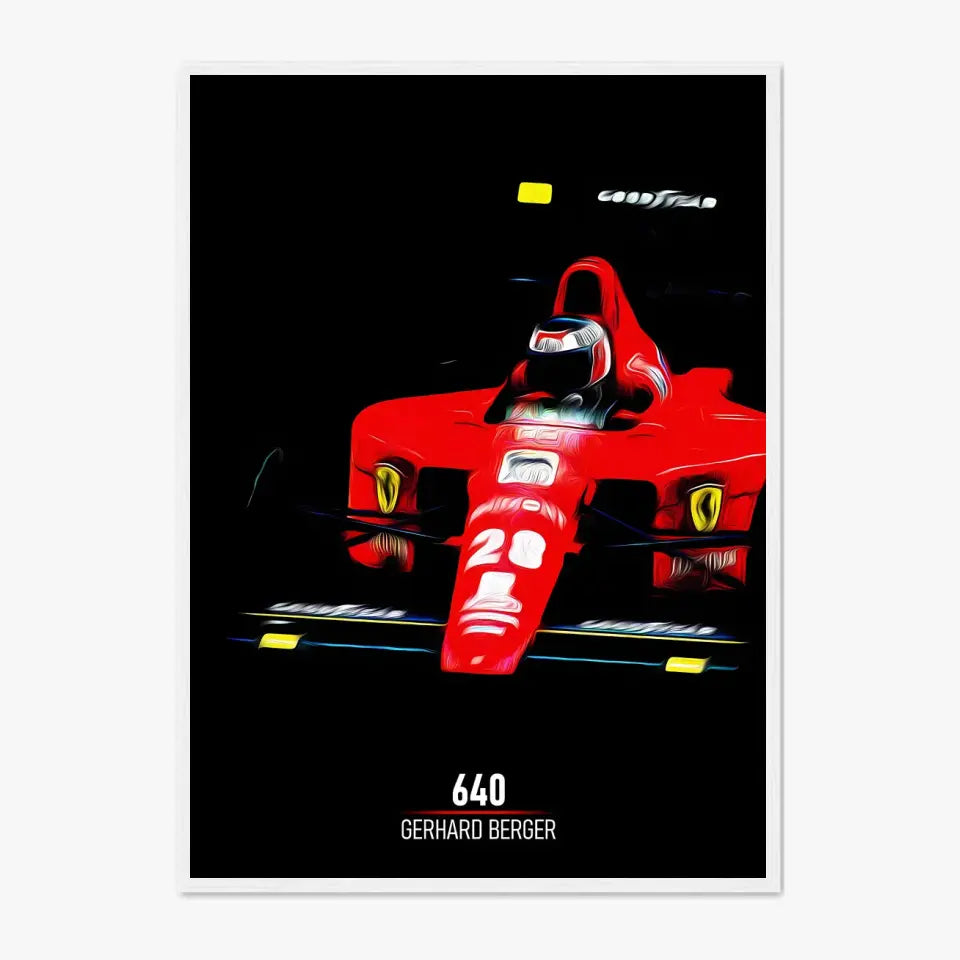 Affiche ou Tableau Ferrari 640 Gerhard Berger Formule 1