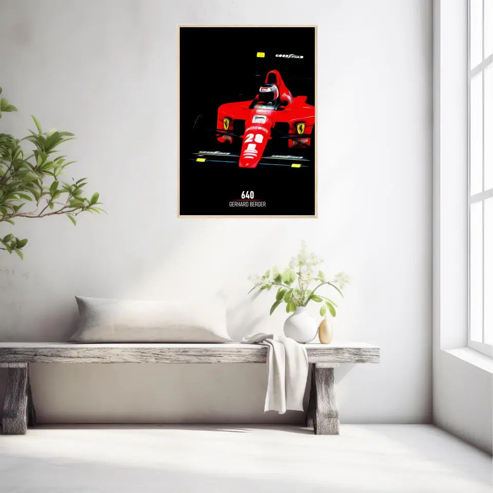 Affiche ou Tableau Ferrari 640 Gerhard Berger Formule 1