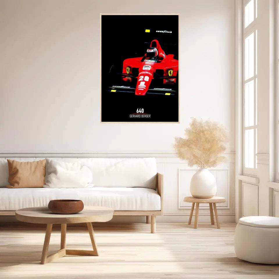 Affiche ou Tableau Ferrari 640 Gerhard Berger Formule 1