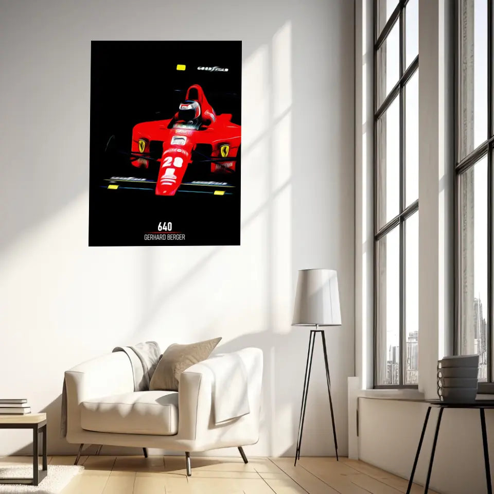 Affiche ou Tableau Ferrari 640 Gerhard Berger Formule 1