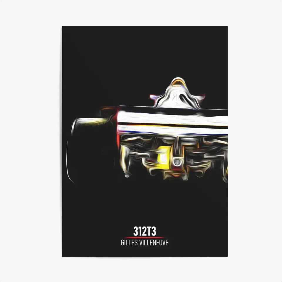 Affiche ou Tableau Ferrari 312T3 Gilles Villeneuve Formule 1