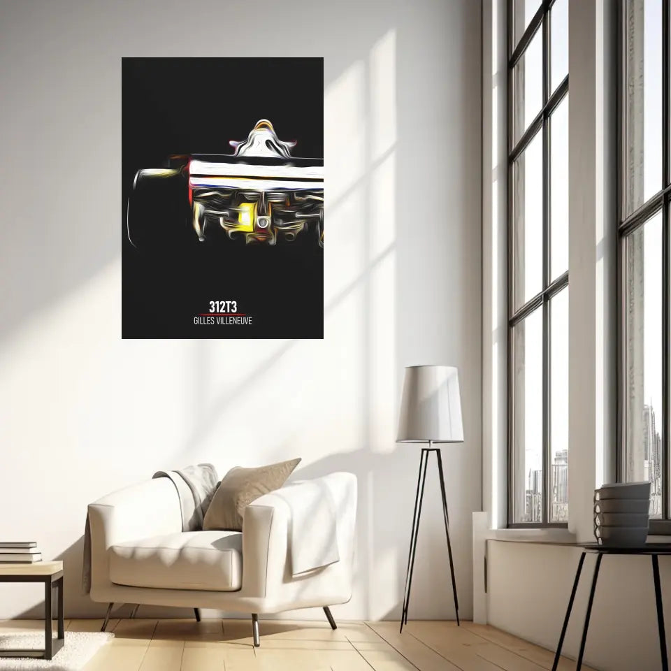 Affiche ou Tableau Ferrari 312T3 Gilles Villeneuve Formule 1