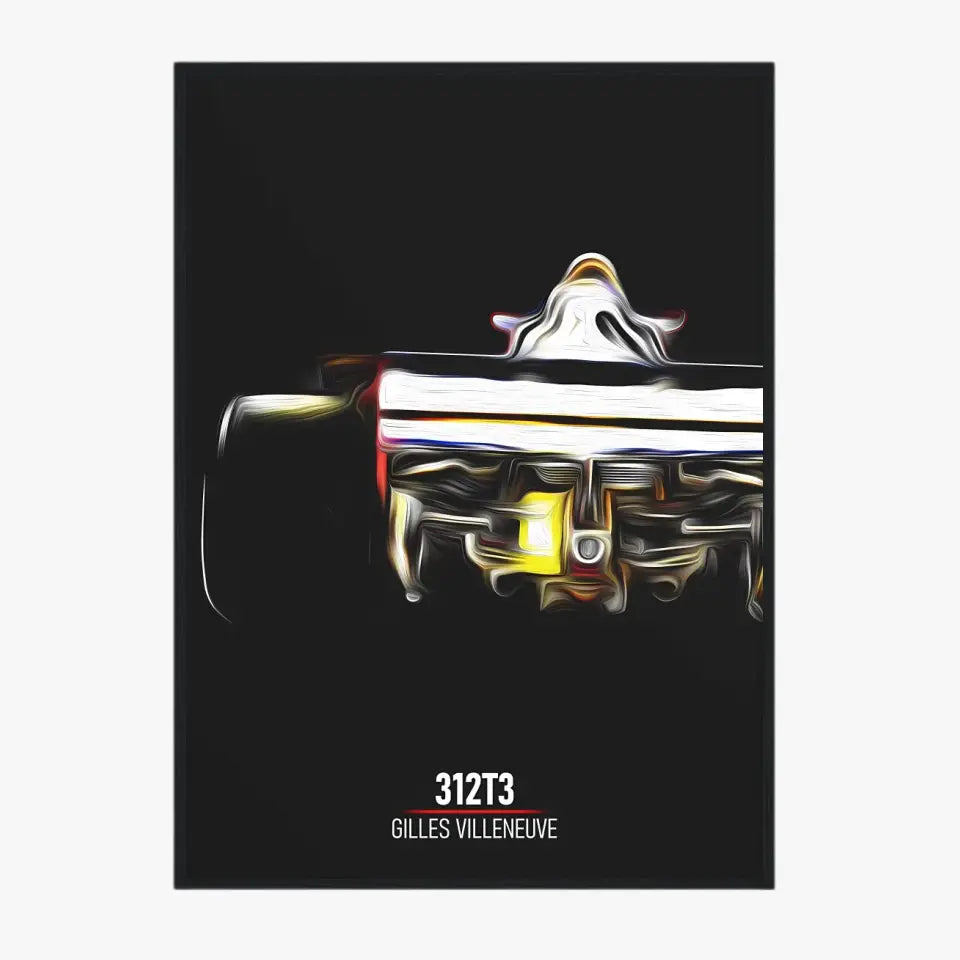 Affiche ou Tableau Ferrari 312T3 Gilles Villeneuve Formule 1