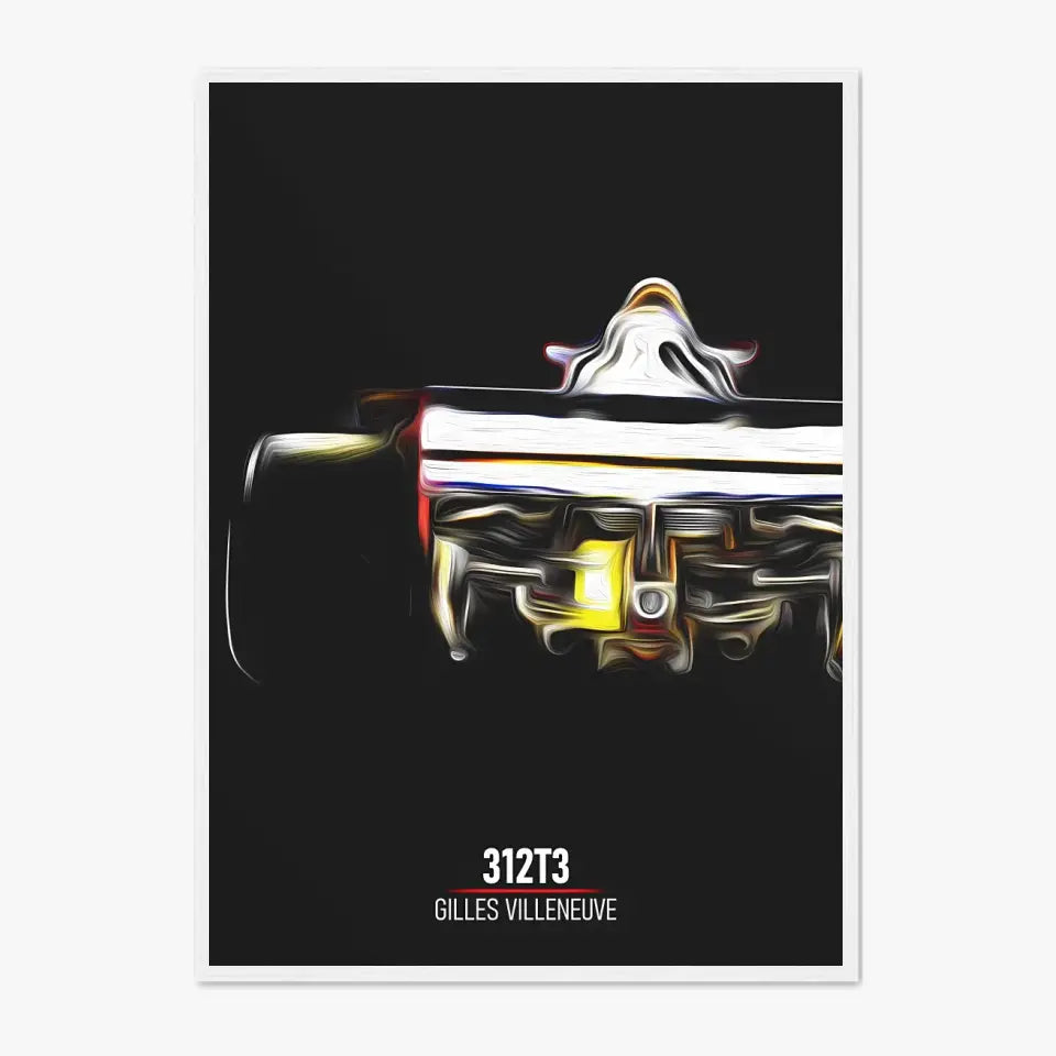 Affiche ou Tableau Ferrari 312T3 Gilles Villeneuve Formule 1