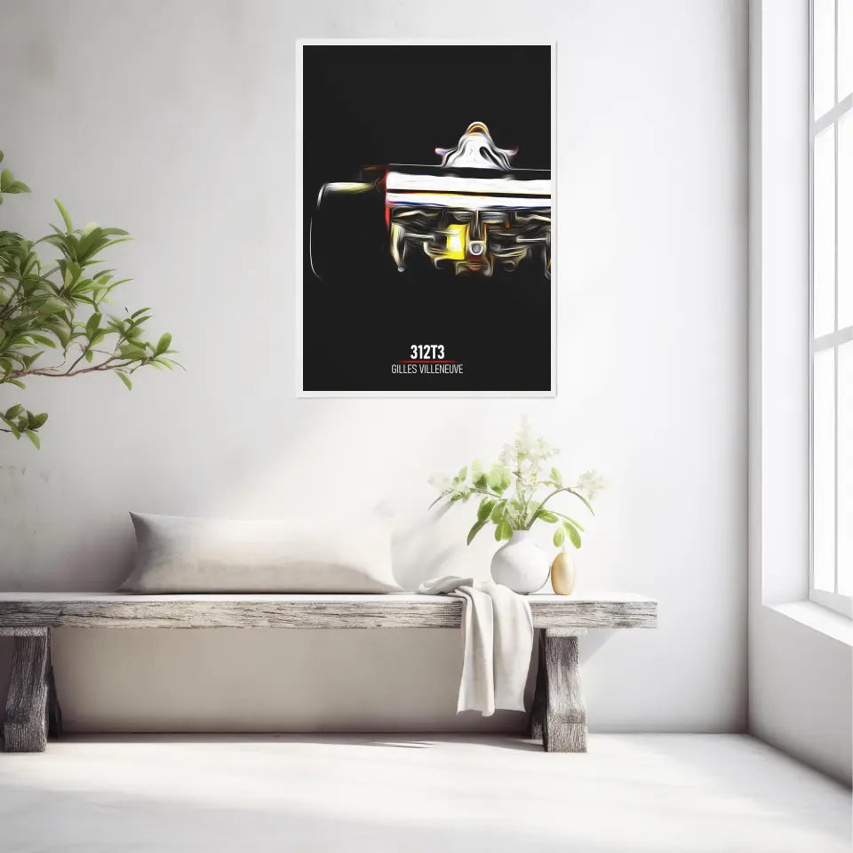 Affiche ou Tableau Ferrari 312T3 Gilles Villeneuve Formule 1