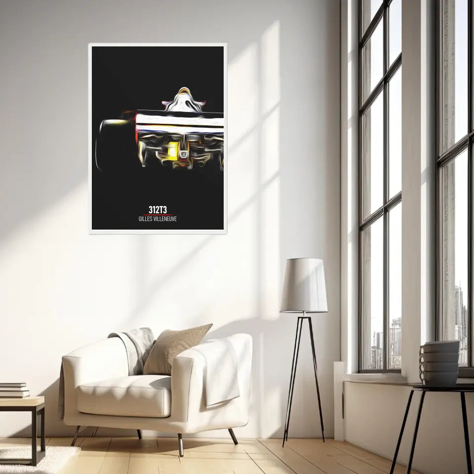 Affiche ou Tableau Ferrari 312T3 Gilles Villeneuve Formule 1