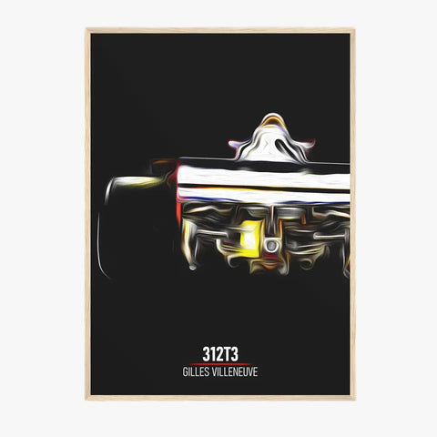 Affiche ou Tableau Ferrari 312T3 Gilles Villeneuve Formule 1