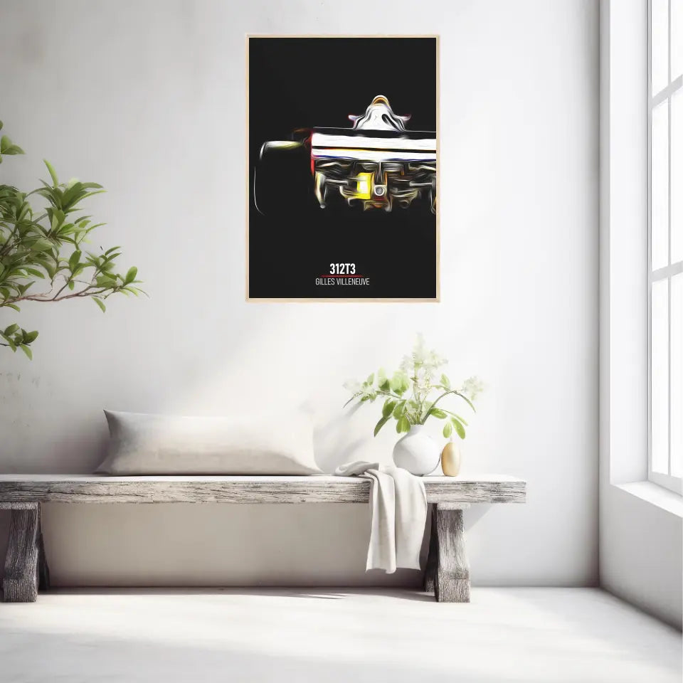 Affiche ou Tableau Ferrari 312T3 Gilles Villeneuve Formule 1