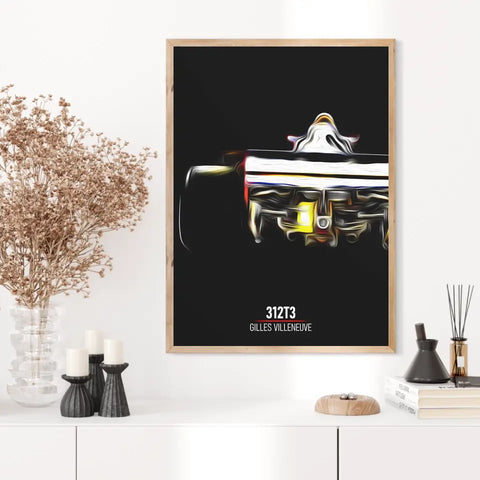 Affiche ou Tableau Ferrari 312T3 Gilles Villeneuve Formule 1