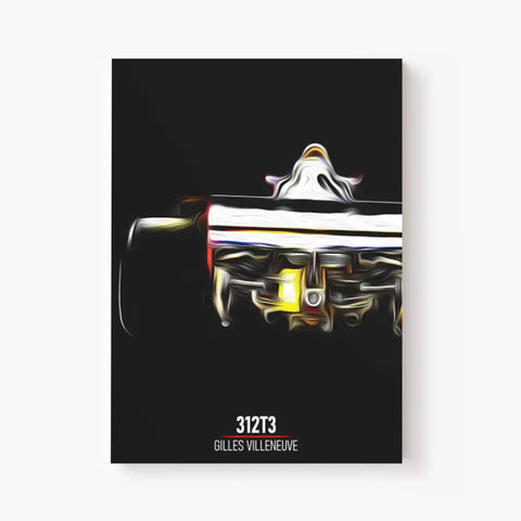 Affiche ou Tableau Ferrari 312T3 Gilles Villeneuve Formule 1