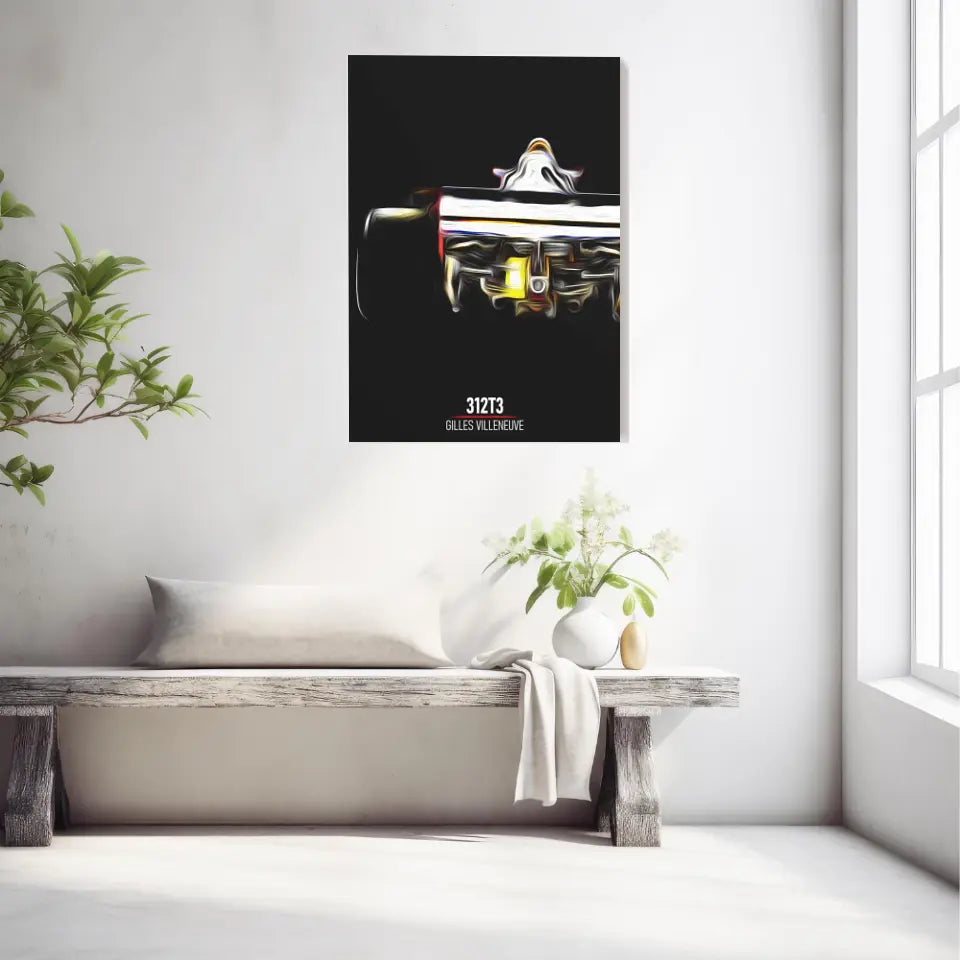 Affiche ou Tableau Ferrari 312T3 Gilles Villeneuve Formule 1
